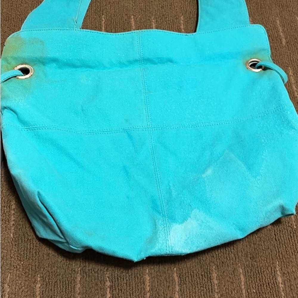 Ed Hardy Turquoise Parrot Graphic Canvas Tote - Picture 4 of 10
